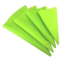 4Pc25-40CM 재사용 가능한 가방 주방 도구 아이싱 파이핑 실리콘 크림 페이스트리 백 EVA/TPU 베이킹 액세서리 케이크 장식, Green 10-16inch