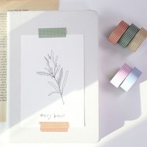 기타 바보사랑[(주) 모모팝]모모마테 모모체크 마스킹테이프, CP10모모체크브라운