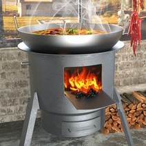 아궁이 전원주택 캠핑 드럼통 화덕 화목 난로 불멍 불, B. 애쉬 모델 35cm 패키지, 1개