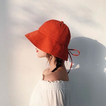 [블루피오레] 뒷리본 코튼 버킷햇 AFSS49
