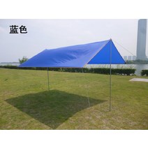 캠핑 타프 미니 차박 그늘막 백패킹 미니 소형 바람, 3m x 3m 블루(스틱 2개)