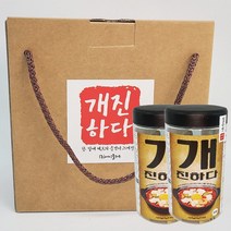 개진하다 2입 선물세트 한알 천연조미료 진한 국물 멸치 야채 육수 낱개포장, 2병, 240g