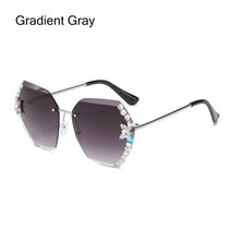 여성위한 독특한 딸기 선글라스 남성 축제 레이브 태양 안경 스마스 거리 스냅, Gradient Gray