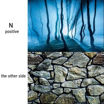 물멍 큐브 어항 하단섬프어항 자동청소어항수족관 배경 물고기 탱크 그림 HD 3D 스테레오 벽지 조경 장식, 12 Section N_08 50x122