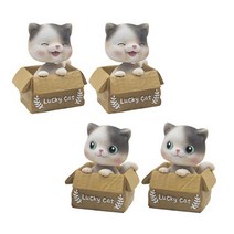Plttyul bear 차량용 고양이 흔들인형 2p, 랜덤발송, 9 x 6 x 5 cm