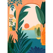 리빙듀오 DIY 쉬운 명화 유화그리기 세트 A-297 티토의 비치 바 20 x 30cm