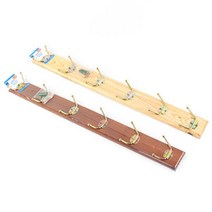 벽부착형 옷걸이 자라바 벽걸이옷걸이 모자걸이 펜션모텔 옷걸이행거 1, 브라운, 1개