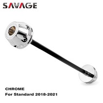 할리 팻 보이 소프테일 스탠다드 프론트 액슬 포크 크래시 슬라이더 캡 스포츠 글라이드 오토바이 휠 떨어, 02 Chrome 1