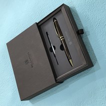 고급스런 브라운 볼펜 리필심 세트 선물용 기념품용, 화이트