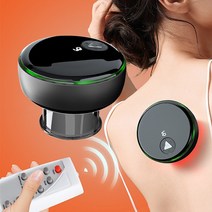 Kimmor 업그레이 스마트버튼타입 괄사 온열 마사지기 무선 USB충전, 블랙
