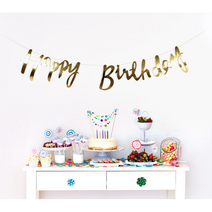 캘리그라피 생일 가랜드 남자 여자 아기 아이 생일 파티 강아지 용품 촬영 소품 돌 두돌 세돌 생일상, 2. 실버