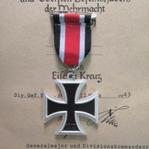 독일 1939 철십자 메달 배지 리본이 있는 2등 군부채 장식 독일 철십자 ii. 그레이트 ek2
