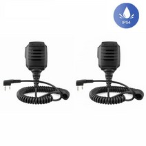 위키토키 무전기RETEVIS HK006 IP54 방수 마이크 워키 토키 전문 어깨 스피커 PTT Kenwood Baofeng UV-5R U, 02 2pcs