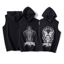 UFC 민소매 권투 운동복 MMA 민소매 후드 조끼 스타일 운동복 권투 훈련 운동복