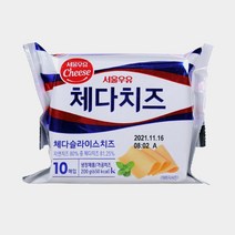서울우유 체다치즈 냉장 10매 200g, 1
