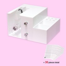 메이크업박스 화장품 파우치 브러쉬 매쉬 핸드폰 방수 셀프 패닝 속눈썹 연장 메이크업 아크릴 서랍 포함, 6.Beige