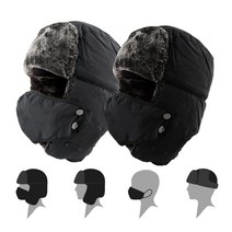 무지 방한 마스크 모자, FREE, 그레이