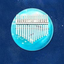 1 세트 17 키 칼림바 그림 투명 크리스탈 엄지 피아노 고품질 아크릴 손가락 피아노 키보드 악기 선물, 유형 8