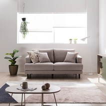 리바트 듀엣모노 컴팩트 3인 패브릭 소파 (3색), 캄블루