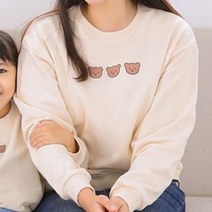 헬로우베베 가족티 패밀리룩 커플티 돌촬영 곰곰곰 맨투맨 남여공용 긴팔티