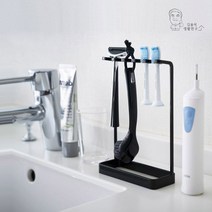 oem 욕실용품 칫솔꽂이 욕실수납 치약걸이 모던 블랙 스탠딩, 1개