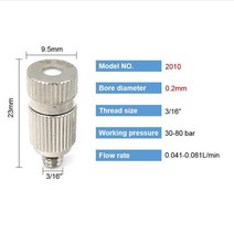 SS기 농업용 엔진분무기 살수기안개 노즐 50 미크론 가금류 농장 기계, 03 0.2mm bore diameter, 03 0.2mm bore diameter