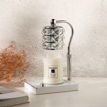 캔들백화점 높이조절 루시드 캔들워머 로즈골드화이트+소이캔들 370g세트 화이트웨딩, 루시드(실버), 370ml