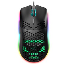 게이밍 마우스 무소음 유선 fps 피시방 Razer 게임용 마우스 DeathAdder 인체 공학적 전문가 6400 인치 당, 01 black, 한개옵션1
