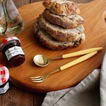 크래커용 밀빵용 커피용 골드티스푼포크 선물용, 티스푼 크림, 1개