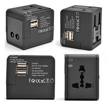 해외 여행용 멀티콘센트 멀티어댑터 USB 플러그 블랙, 상세페이지 참조
