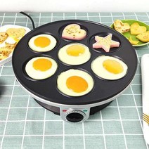 원형 7홀 계란 후라기 기계 전기 오믈렛 달걀 부침기, 7구팬