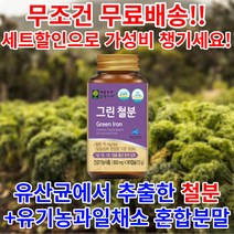 그린 철분 유산균 추출 배양물 비헴철 빈혈 임산부 에 좋은 약 영양 제 90 캡슐