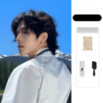 남자 통가발 자연스러운 패션 전체 볼륨 가르마 남성, 네이처블랙+3종세트