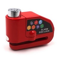 삼에스 킹썰 진동감지 자전거 도난방지 자물쇠, 레드, 4개