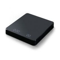 미세저울 업소용 카페 정밀 나노저울3kg/0.1g 고정밀 전자 커피 저울 LED 주방 휴대용 무게 균형 정확한, 02 Black
