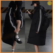 오버 핏 파카 점퍼 겨울 롱 패딩 캐주얼 잠바 두줄 옆줄 후드 탈부착 대학생 고등학생 편한 모자 달린 아우터 추운 트렌드 스타일 날씨 전용 윈터 필수품 등산 산행 실외 활동