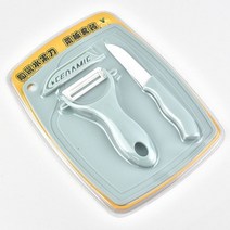 칼 도마 살균기 소독기세라믹 과일 나이프 세트 세 조각 가정용 다기능 스테인레스 스틸 필러 아기 음식 칼, 03 ceramic 2