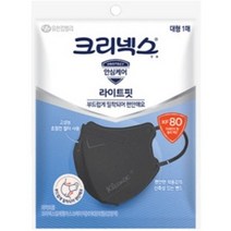 크리넥스 마스크 KF80마스크 황사 미세먼지 대형 블랙, 20매, 1매입
