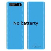 무이 10 슬롯 18650 저장 상자 보조베터리 케이스 배터리 5V USB 유형 C 30000mAh 휴대용 충전기 아이폰 Xiaomi 화웨이, [04] Blue