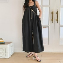 셀러허브(잡화) 여자 박시 임부복 주름 민소매 점프수트