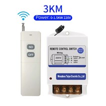 220V 380V 워터 펌프 무선 산업용 원격 제어 스위치 지능형 고전력 가정용, 02 3KM 0-1.5KW 220V