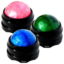 애슬라 핸드롤러 360도 롤링 마사지볼 3종SET, 블루1P+그린1P+핑크1P, 1set