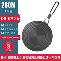 주방 가스레인지 열전도판 방열기 알루미늄 내구성 안전 성에 제거 트레이 냉동식품 빨리 해동판, 28cm*3, 그레이