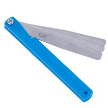 스테인리스강 접이식 두께 갭 필러 게이지 미터법 17 블레이드 0.02-1.00mm 측정 도구, 한개옵션0