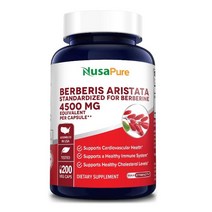 천연 베르베린 Berberine HCI 4500 mg 200 Days Supply 영양제, 200 정