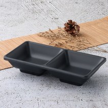 먹토 멜라민그릇 퓨전2구 찬기 업소용 식당 2칸 반찬 나눔 접시