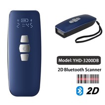 바코드스캐너 POS 거치대 무선 택배 블루투스 핸드 스캐너 인식기 바코드 QR코드 2D Qr 핸드 헬드 바코드, 06 3200DB Blue