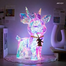 아트조이 LED 홀로그램 무드등 크리스마스 성탄절 장식 선물 루돌프, 루돌프 무드등