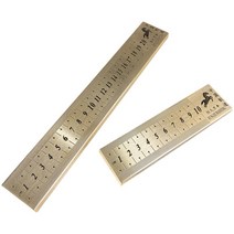 문진 압지 서예 황동 자 간단한 황동 조각 눈금자, 20cm 2개
