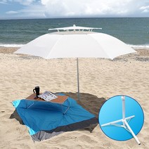 [본사총판] 빅몬스터 특대형 파라솔세트 240cm (받침대포함) 일반/꺽임형, 파라솔(일반형)+받침대, 아이보리